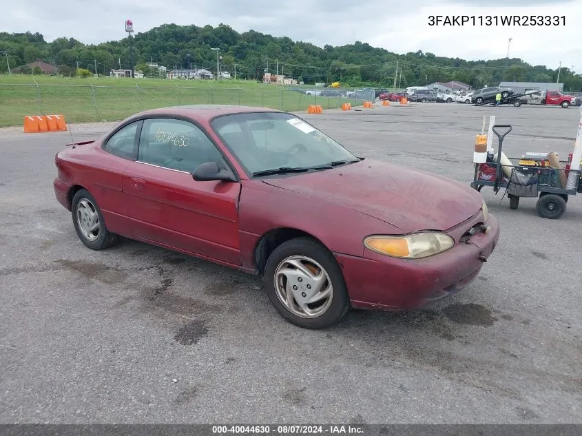 1998 Ford Escort Zx2 Cool/Zx2 Hot VIN: 3FAKP1131WR253331 Lot: 40044630