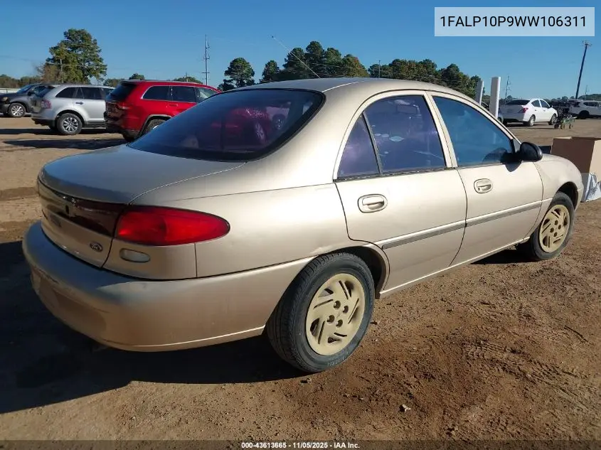 1FALP10P9WW106311 1998 Ford Escort Lx
