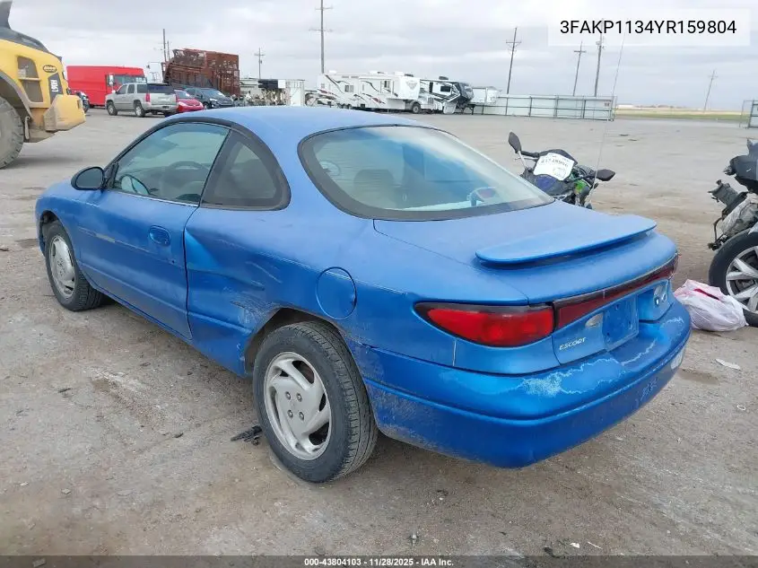 3FAKP1134YR159804 2000 Ford Escort Zx2