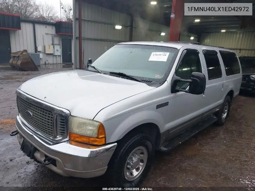 1FMNU40LX1ED42972 2001 Ford Excursion Xlt
