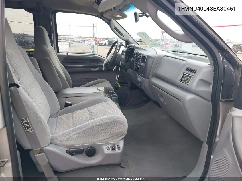 1FMNU40L43EA80451 2003 Ford Excursion Xlt