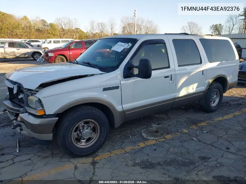 1FMNU44F43EA92376 2003 Ford Excursion Eddie Bauer