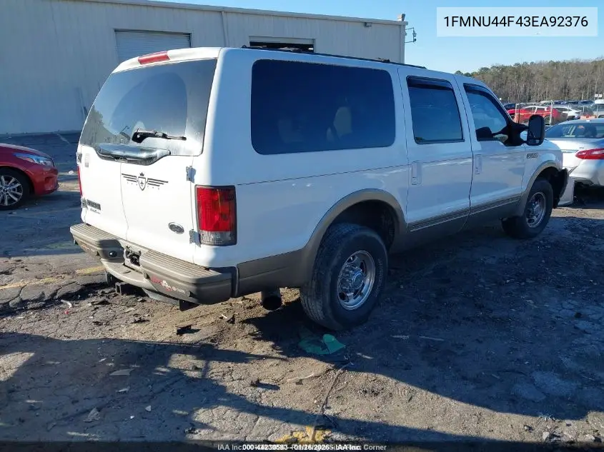 1FMNU44F43EA92376 2003 Ford Excursion Eddie Bauer