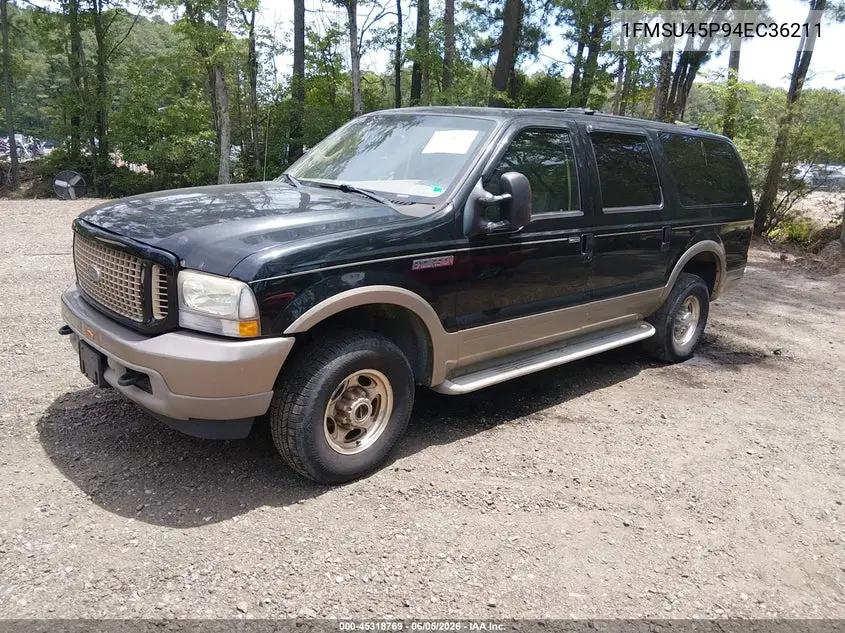 2004 Ford Excursion Eddie Bauer VIN: 1FMSU45P94EC36211 Lot: 45318769