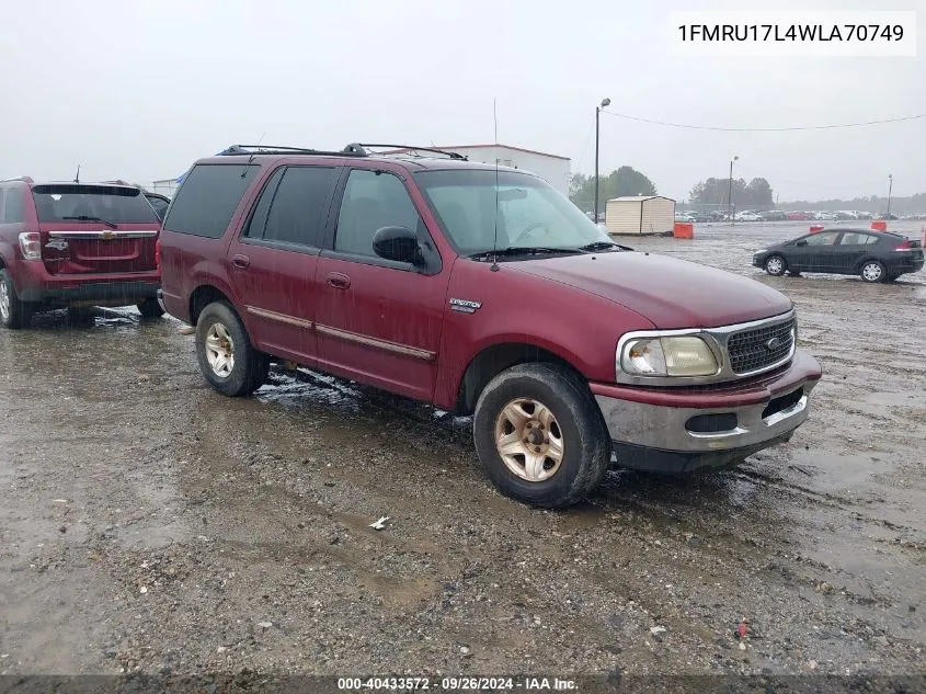 1998 Ford Expedition Eddie Bauer/Xlt VIN: 1FMRU17L4WLA70749 Lot: 40433572