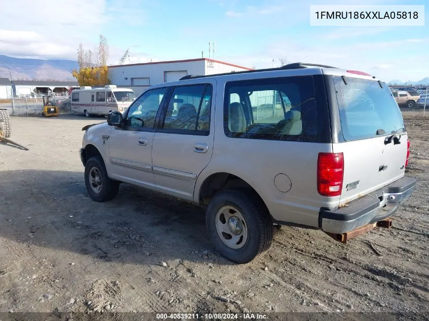 1999 Ford Expedition Xlt VIN: 1FMRU186XXLA05818 Lot: 40539211