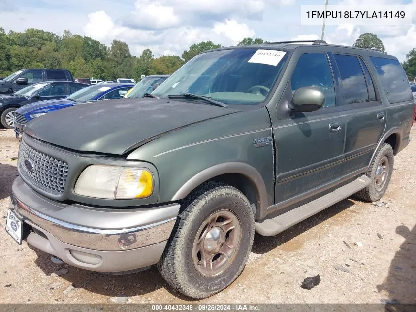 1FMPU18L7YLA14149 2000 Ford Expedition Eddie Bauer