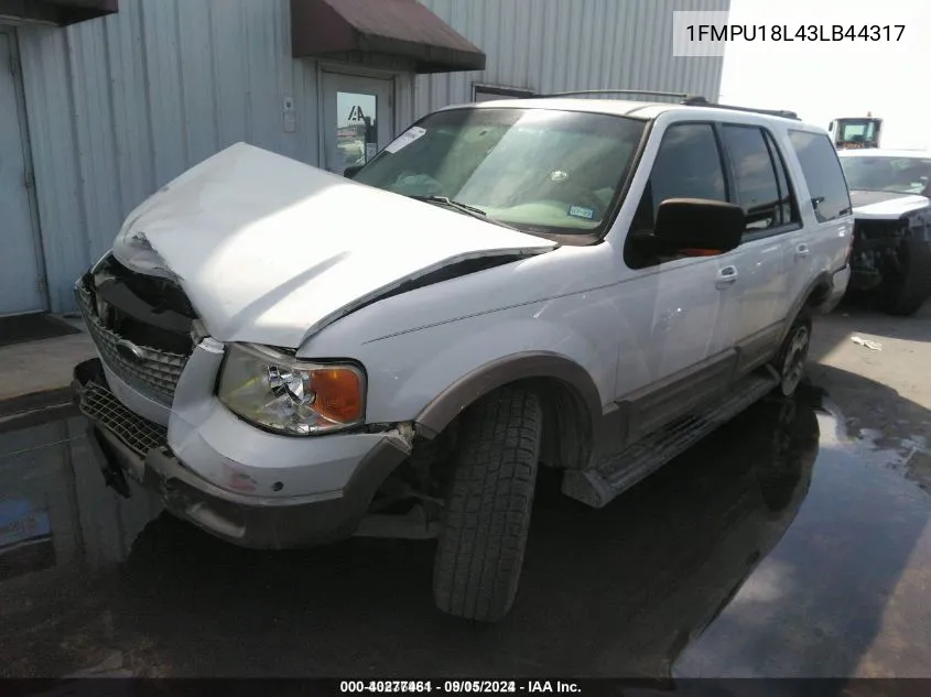 1FMPU18L43LB44317 2003 Ford Expedition Eddie Bauer