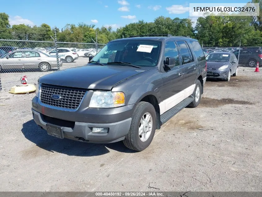 2003 Ford Expedition Xlt VIN: 1FMPU16L03LC32476 Lot: 40450192