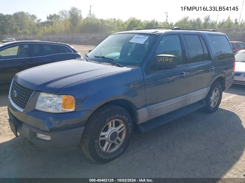 2003 Ford Expedition Xlt VIN: 1FMPU16L33LB54145 Lot: 40482125