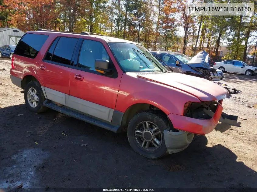 1FMPU16W13LB16150 2003 Ford Expedition Xlt