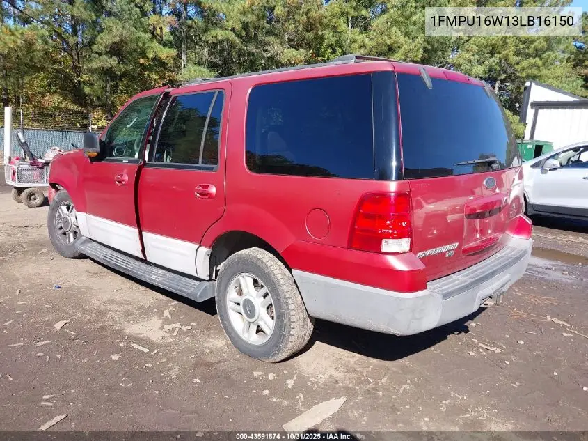 1FMPU16W13LB16150 2003 Ford Expedition Xlt