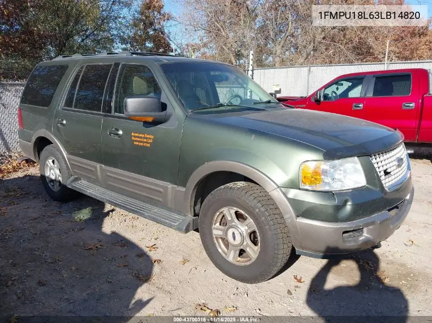 1FMPU18L63LB14820 2003 Ford Expedition Eddie Bauer