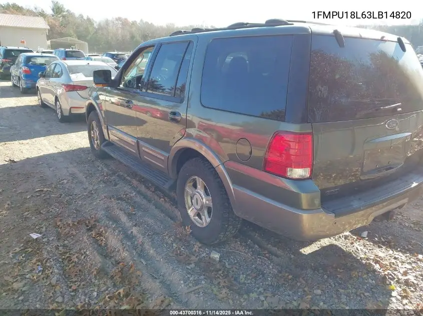 1FMPU18L63LB14820 2003 Ford Expedition Eddie Bauer
