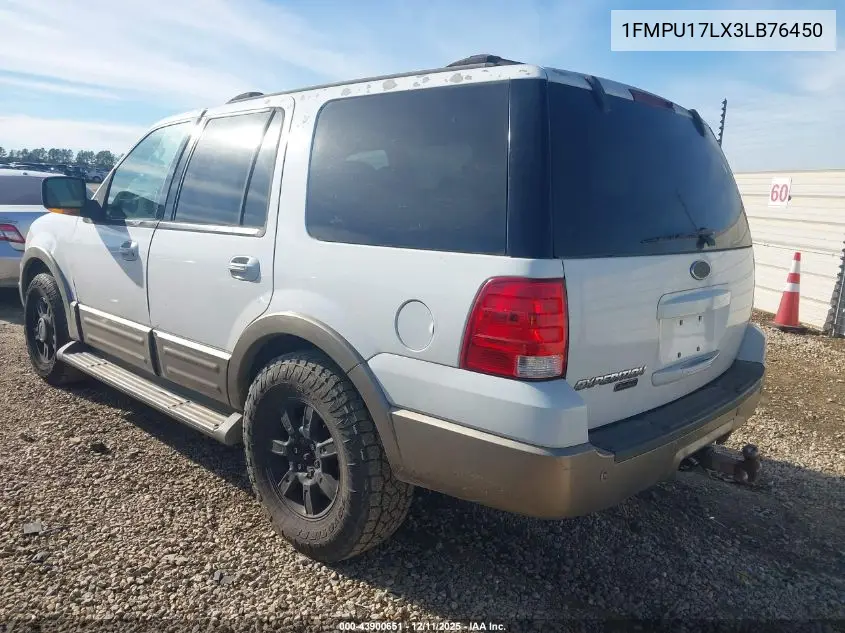 1FMPU17LX3LB76450 2003 Ford Expedition Eddie Bauer