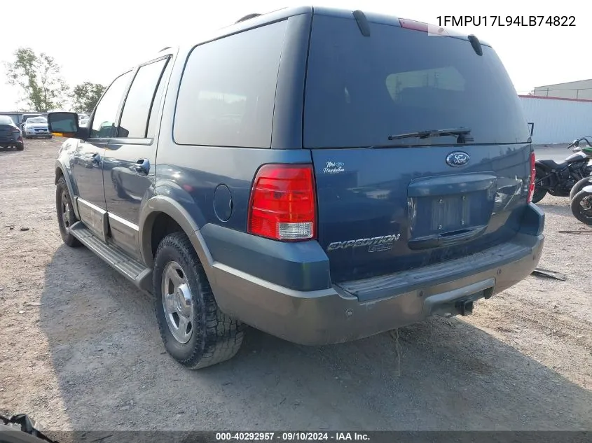 1FMPU17L94LB74822 2004 Ford Expedition Eddie Bauer