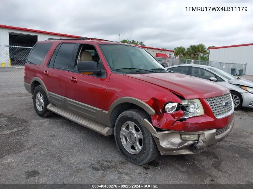 2004 Ford Expedition Eddie Bauer VIN: 1FMRU17WX4LB11179 Lot: 40430276