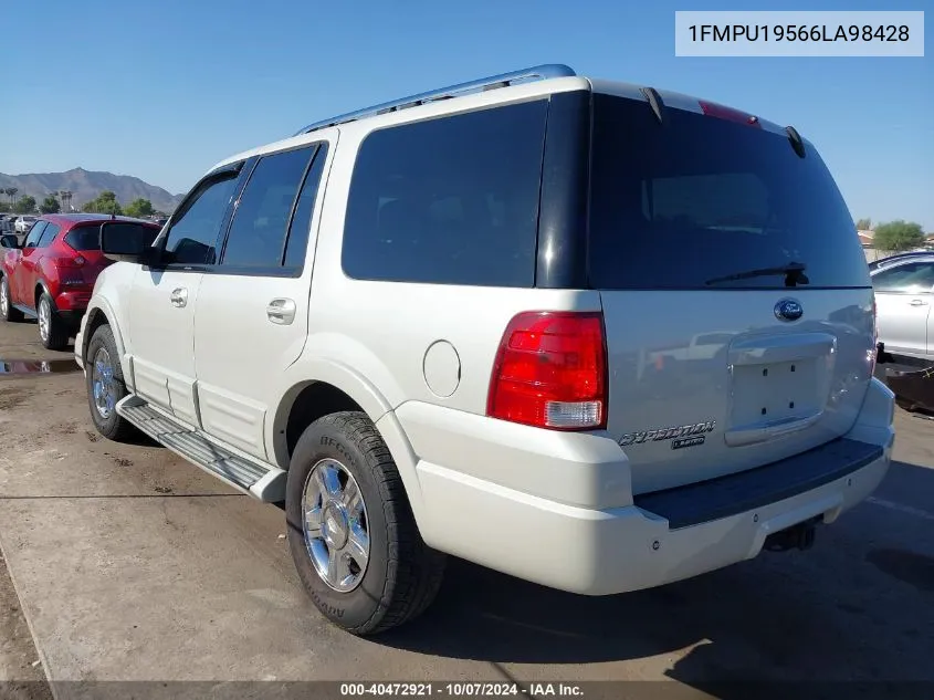 2006 Ford Expedition Limited VIN: 1FMPU19566LA98428 Lot: 40472921