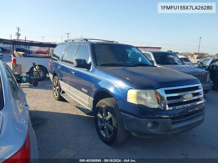 2007 Ford Expedition Xlt VIN: 1FMFU155X7LA26280 Lot: 40355890