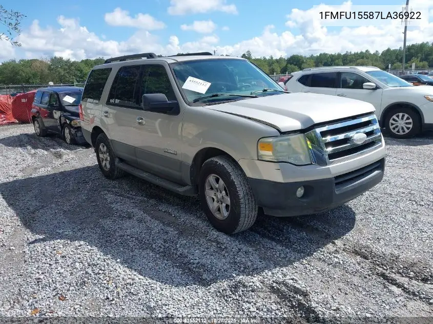 1FMFU15587LA36922 2007 Ford Expedition Xlt