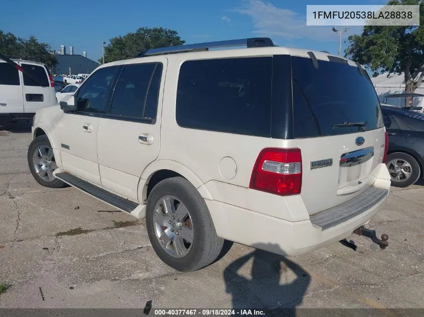 2008 Ford Expedition Limited VIN: 1FMFU20538LA28838 Lot: 40377467