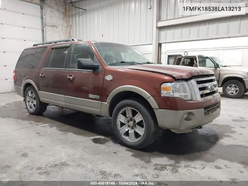 2008 Ford Expedition El Eddie Bauer/King Ranch VIN: 1FMFK18538LA13213 Lot: 40519148