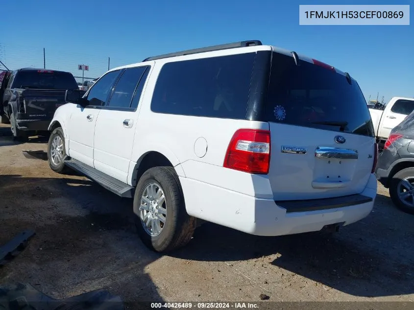 1FMJK1H53CEF00869 2012 Ford Expedition El Xlt