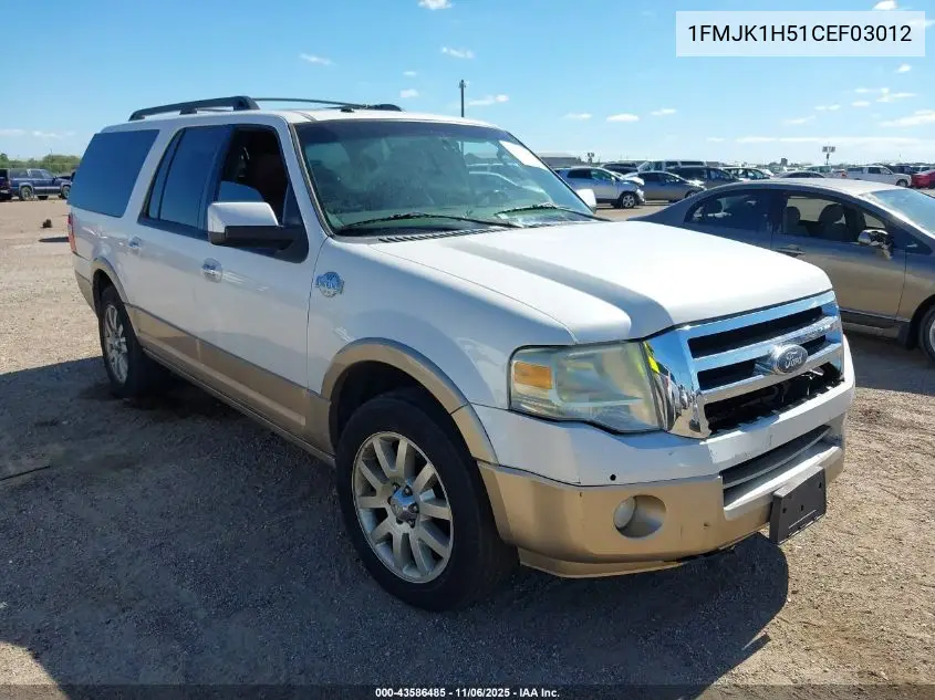 1FMJK1H51CEF03012 2012 Ford Expedition El King Ranch
