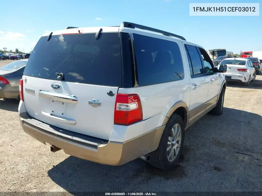 1FMJK1H51CEF03012 2012 Ford Expedition El King Ranch