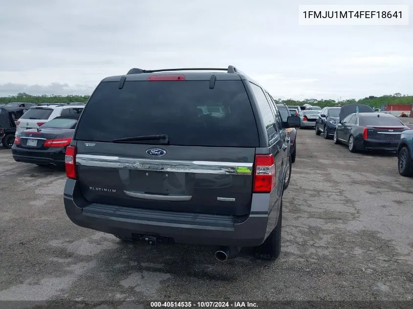 1FMJU1MT4FEF18641 2015 Ford Expedition Platinum