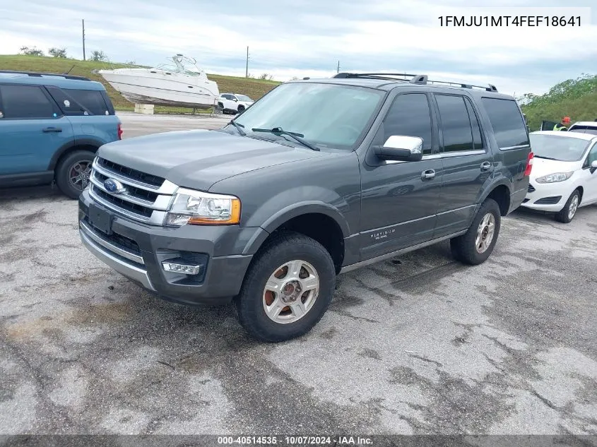 1FMJU1MT4FEF18641 2015 Ford Expedition Platinum