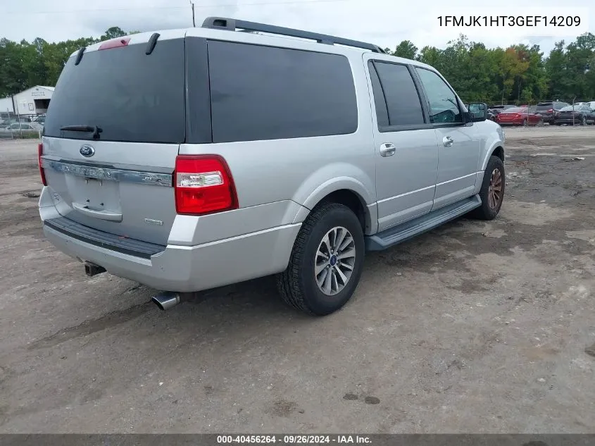 1FMJK1HT3GEF14209 2016 Ford Expedition El Xlt