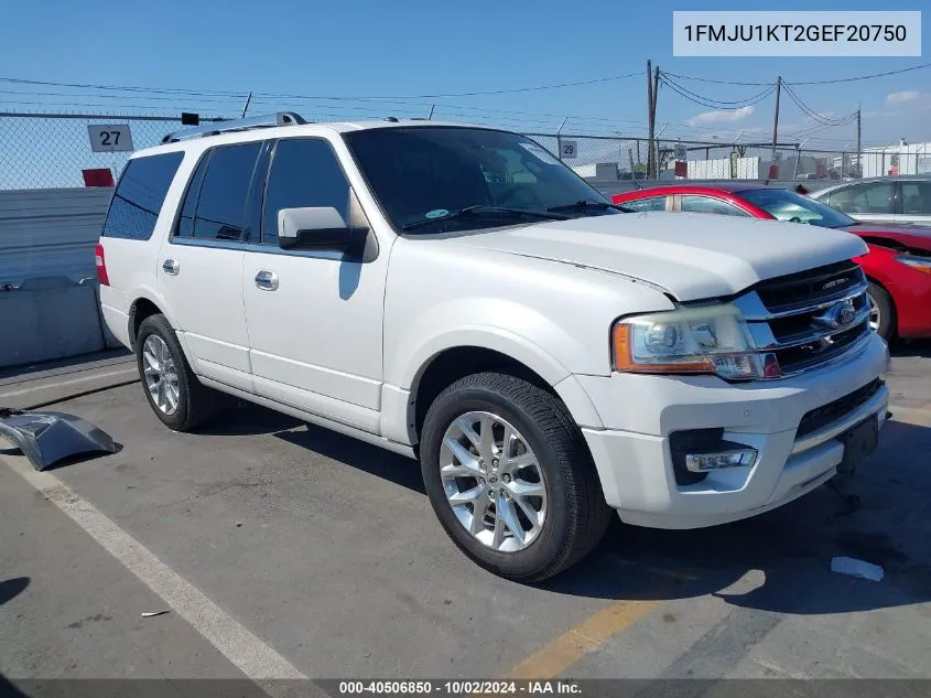 2016 Ford Expedition Limited VIN: 1FMJU1KT2GEF20750 Lot: 40506850