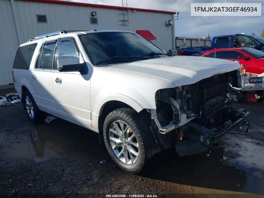 1FMJK2AT3GEF46934 2016 Ford Expedition Max Limited