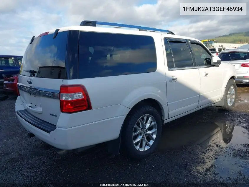 1FMJK2AT3GEF46934 2016 Ford Expedition Max Limited