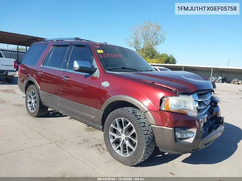 1FMJU1HTXGEF05758 2016 Ford Expedition King Ranch
