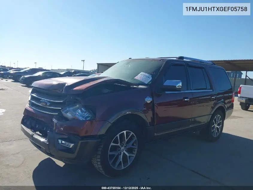 1FMJU1HTXGEF05758 2016 Ford Expedition King Ranch