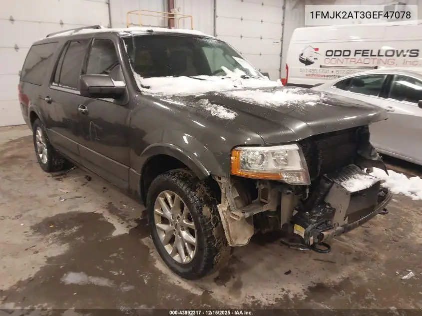 1FMJK2AT3GEF47078 2016 Ford Expedition Max Limited