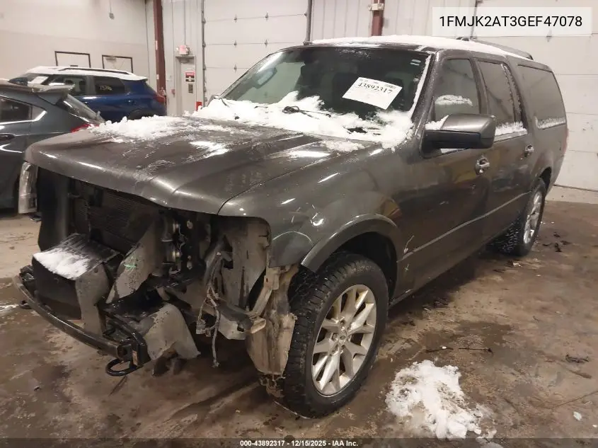 1FMJK2AT3GEF47078 2016 Ford Expedition Max Limited