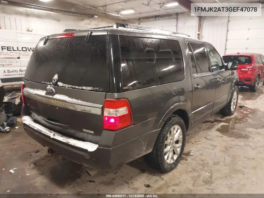1FMJK2AT3GEF47078 2016 Ford Expedition Max Limited