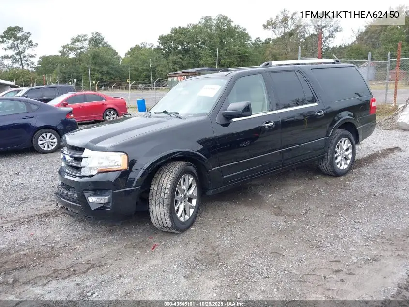 1FMJK1KT1HEA62450 2017 Ford Expedition El Limited