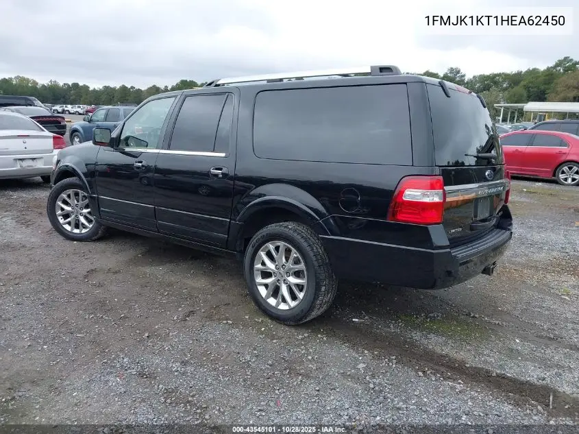 1FMJK1KT1HEA62450 2017 Ford Expedition El Limited