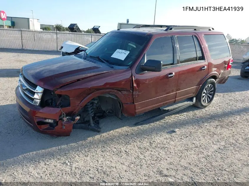 1FMJU1HT3HEA41939 2017 Ford Expedition Xlt