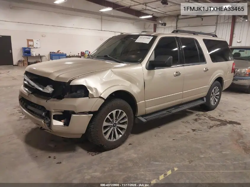 1FMJK1JTXHEA33465 2017 Ford Expedition El Xlt