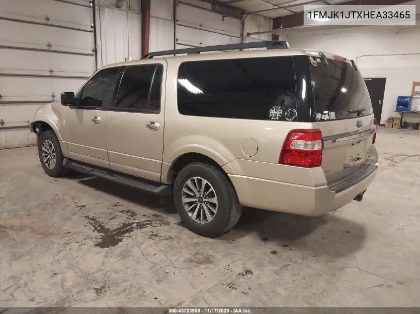 1FMJK1JTXHEA33465 2017 Ford Expedition El Xlt