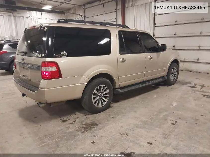 1FMJK1JTXHEA33465 2017 Ford Expedition El Xlt