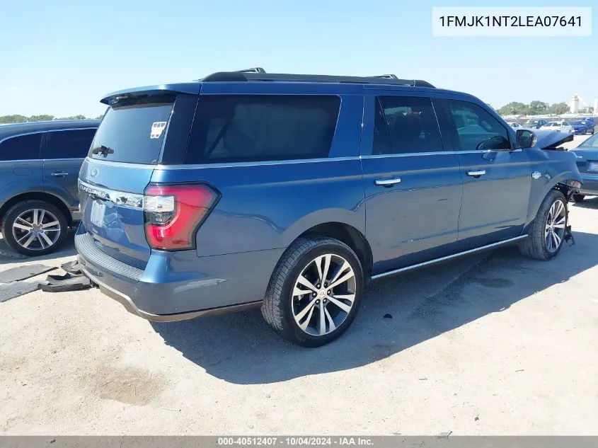 2020 Ford Expedition King Ranch Max VIN: 1FMJK1NT2LEA07641 Lot: 40512407