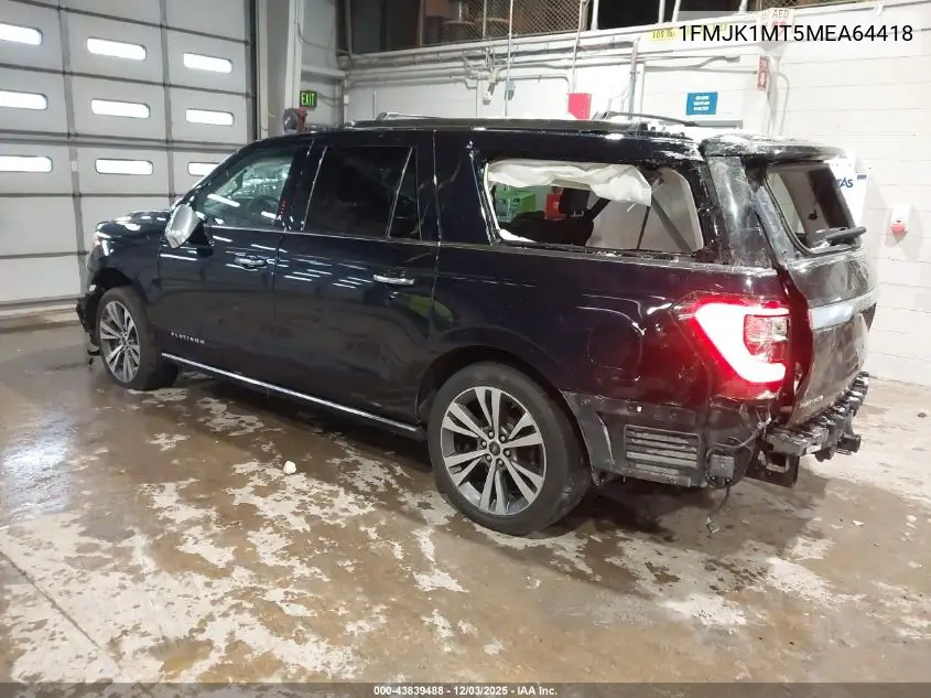 1FMJK1MT5MEA64418 2021 Ford Expedition Platinum Max