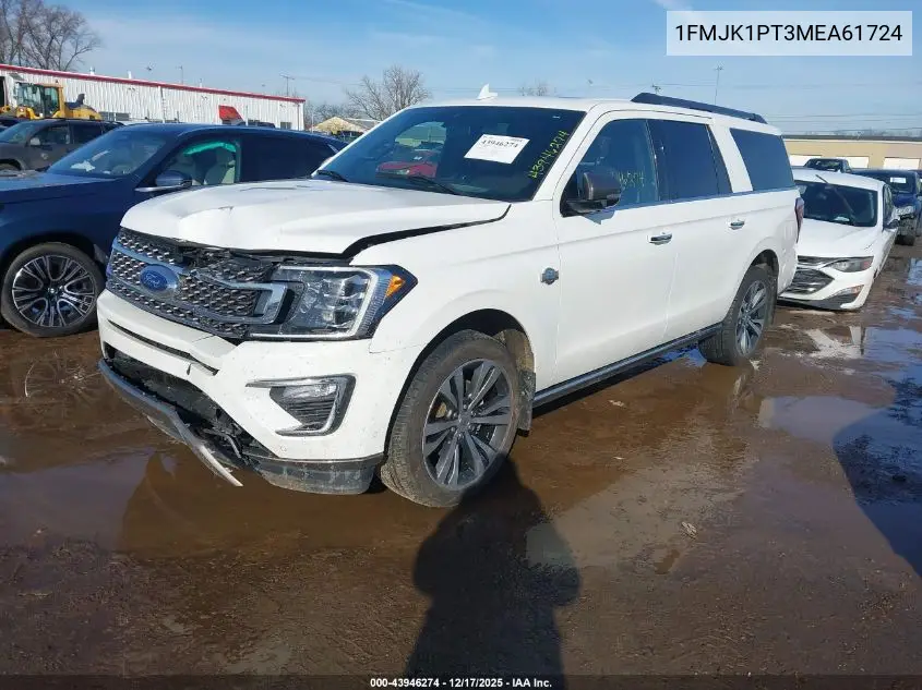 1FMJK1PT3MEA61724 2021 Ford Expedition King Ranch Max