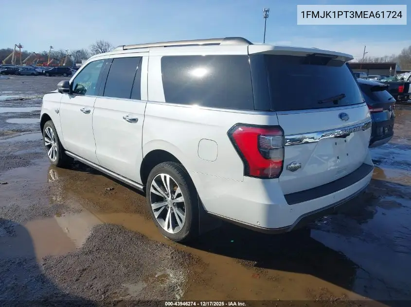 1FMJK1PT3MEA61724 2021 Ford Expedition King Ranch Max